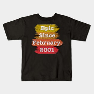 Epic Since February 2001 20th Birthday Kids T-Shirt